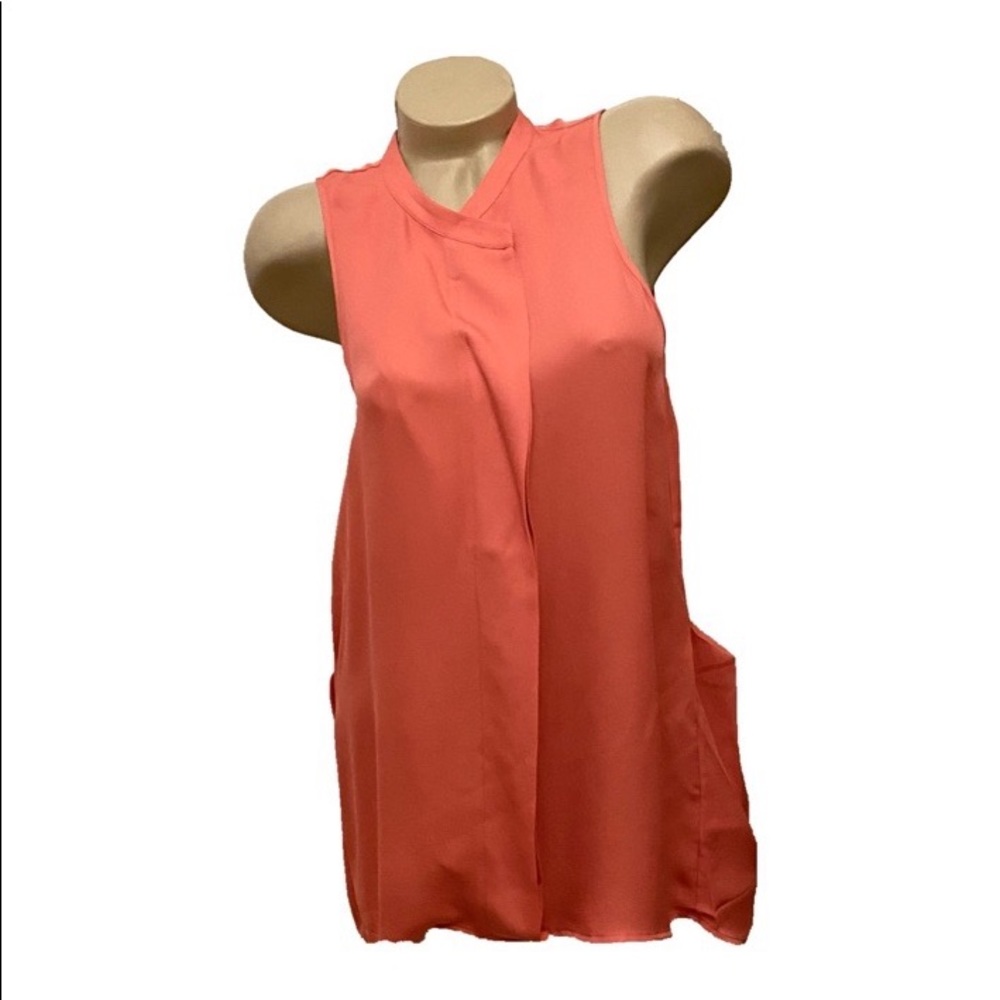 Heather by Bordeaux Coral Silk Top Size P (XS)